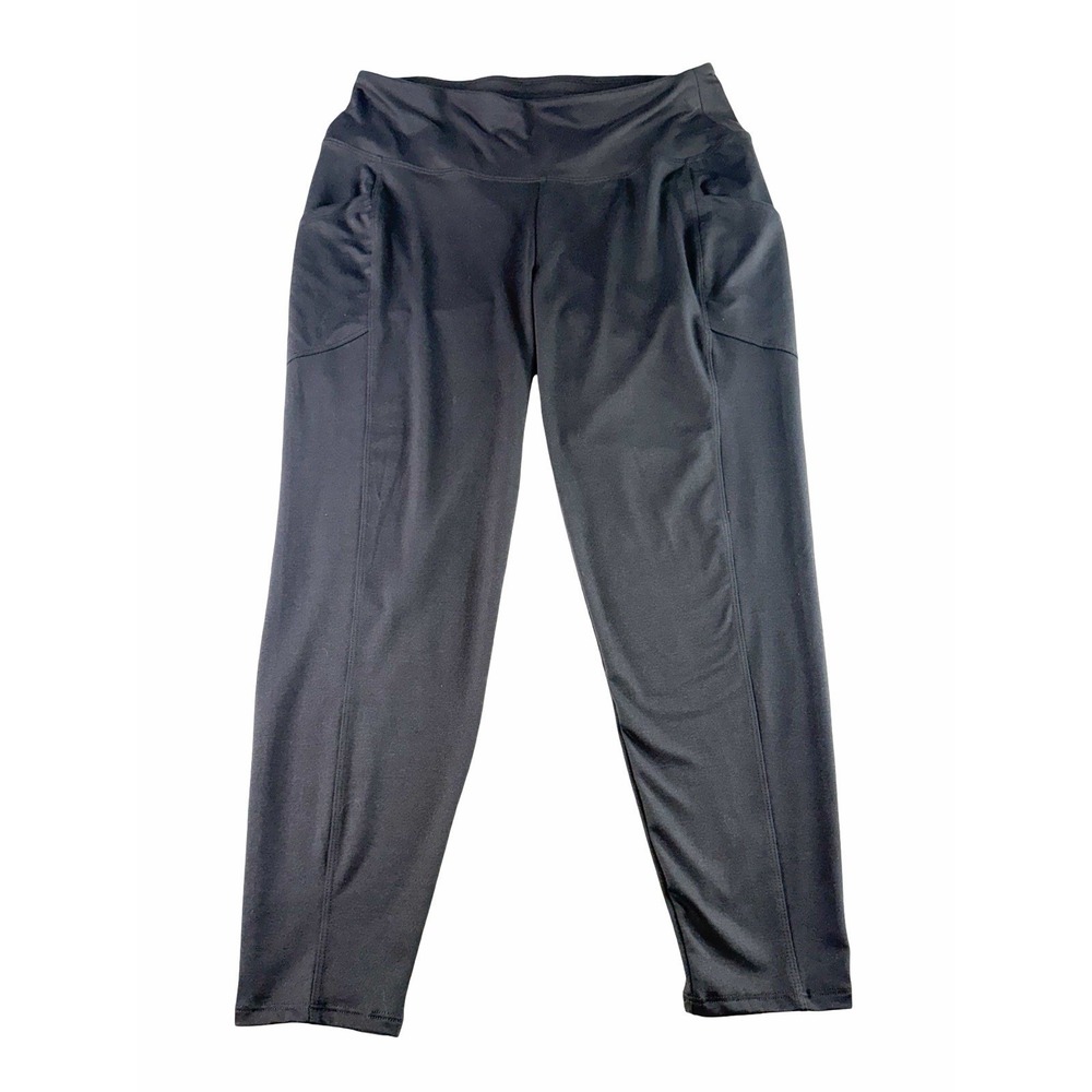 Zenana Leggings Womens 2X Dark Gray High Rise Pocket Stretch Active Athleisure